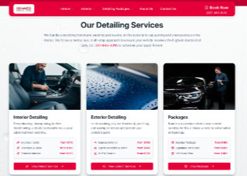 Website for auto detailer in Maine