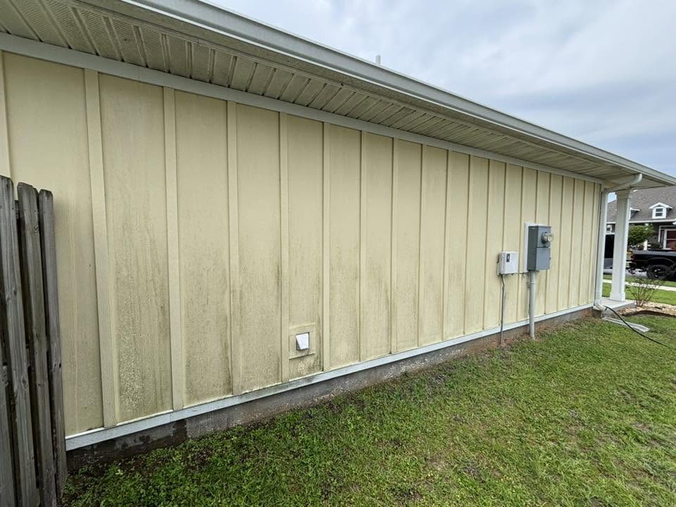 Before soft wash house siding