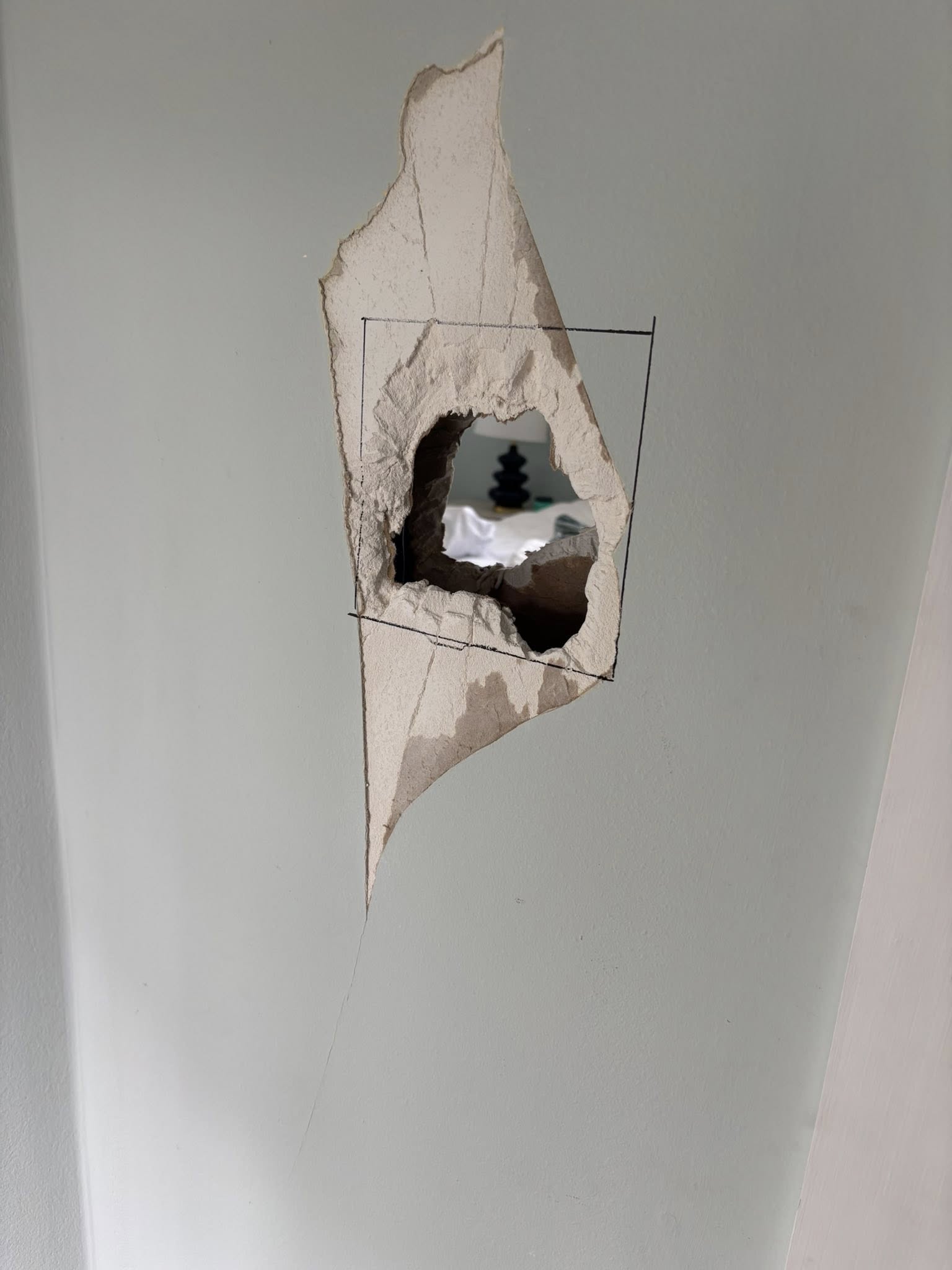 Drywall Repair (Before)