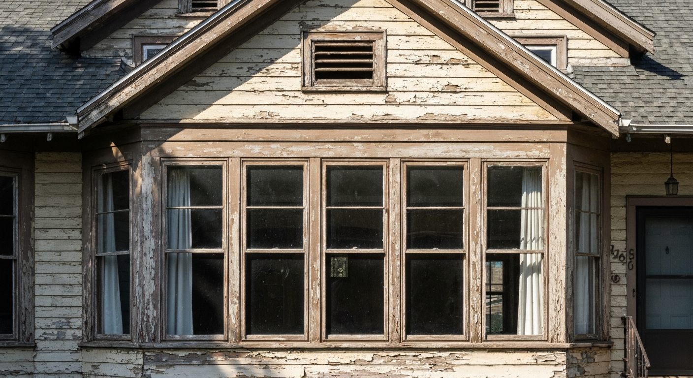 Premium Window Replacement Before in Riverdale