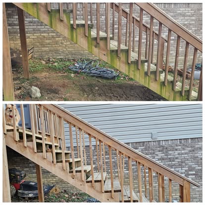 Wood Stairs Cleaning