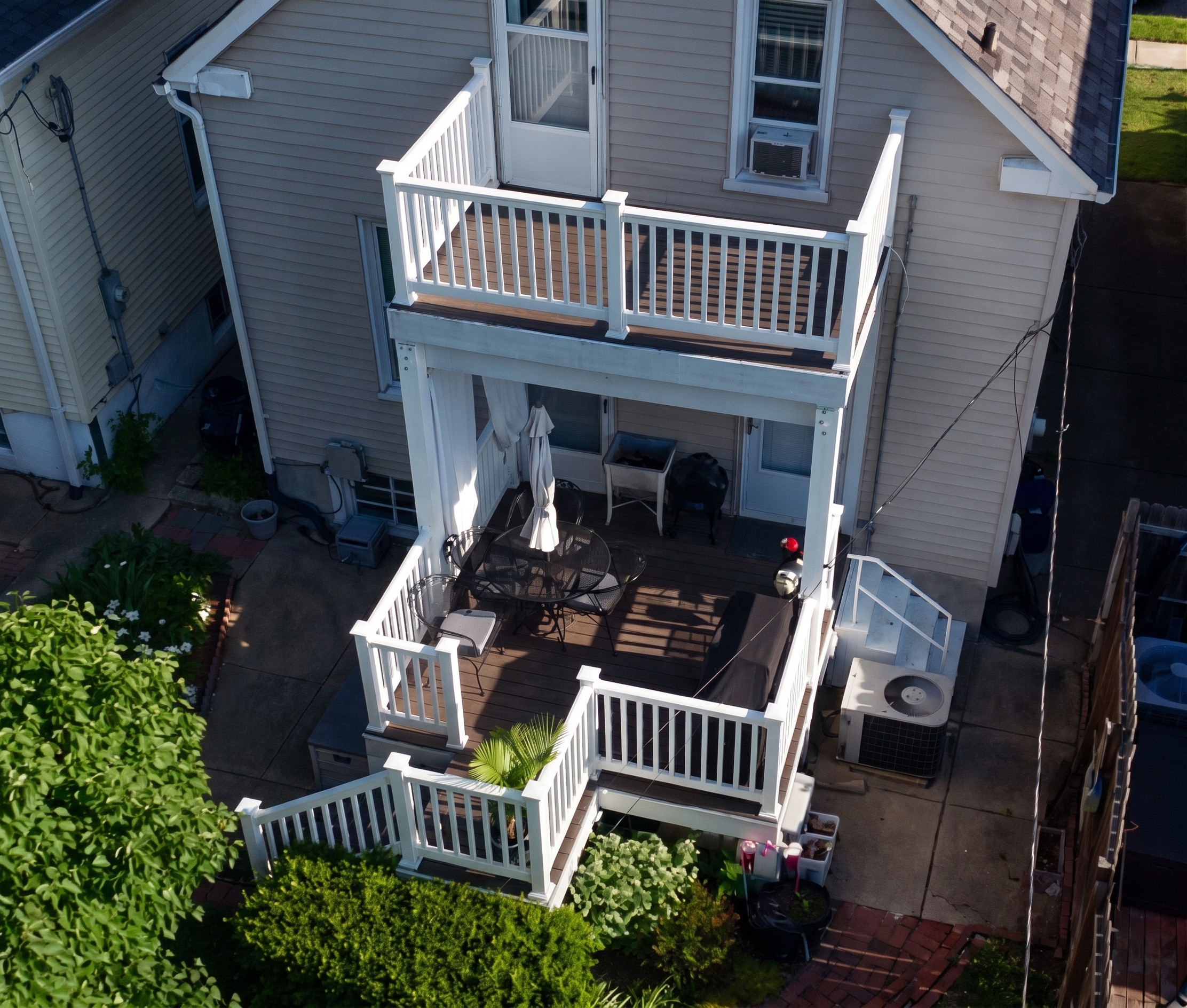 Two-story custom deck