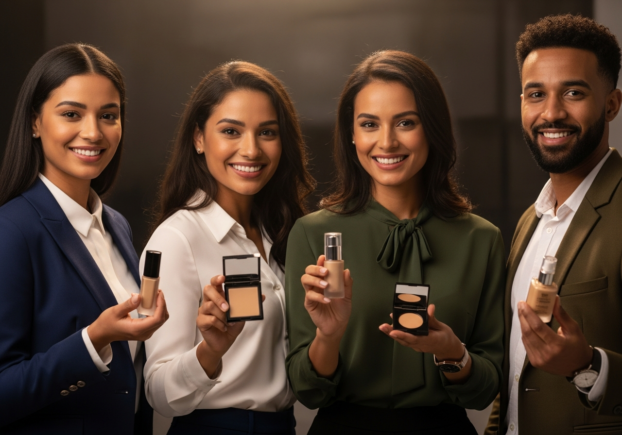 Équipe de distributeurs MLM cosmétique Afrique du Nord