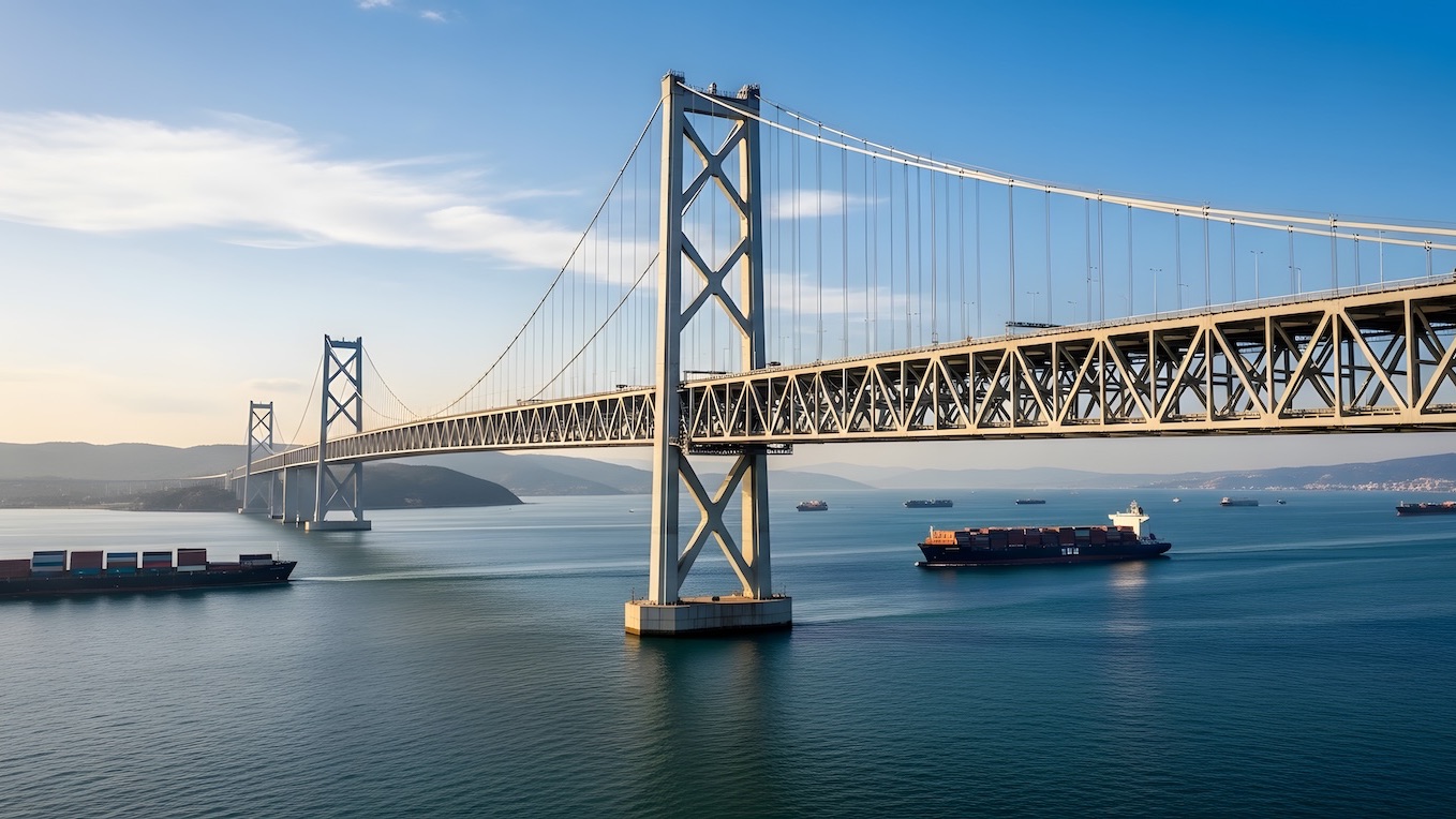 A suspension bridge symbolising balanced tension and structural stability.