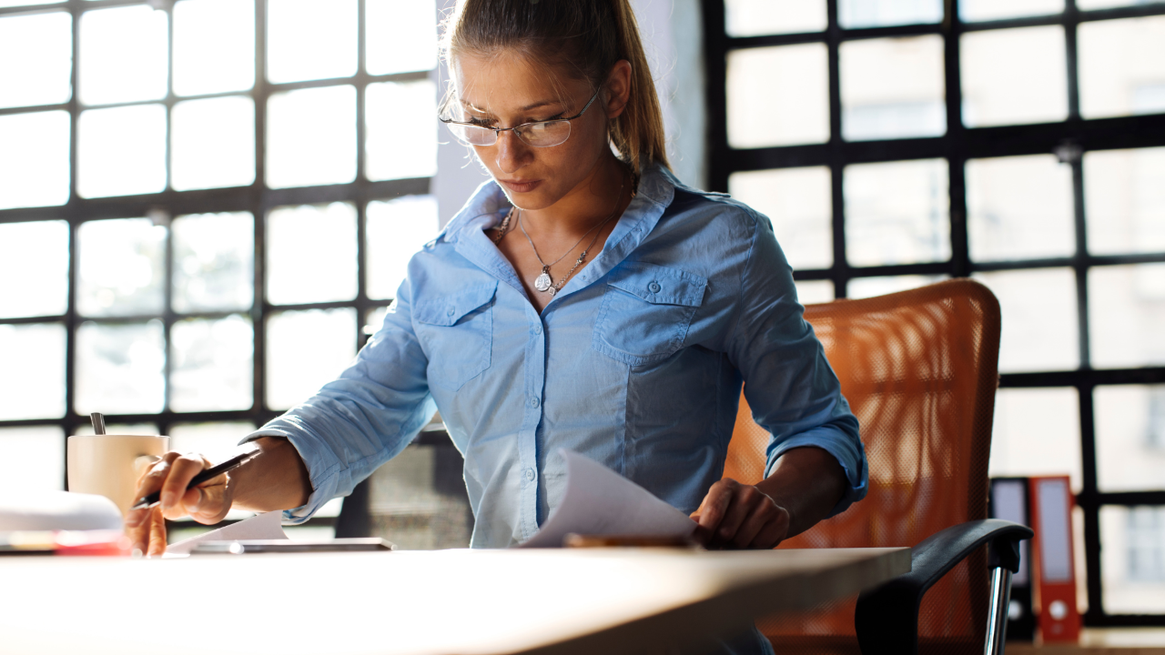 Woman intentionally studying, living her life with intention