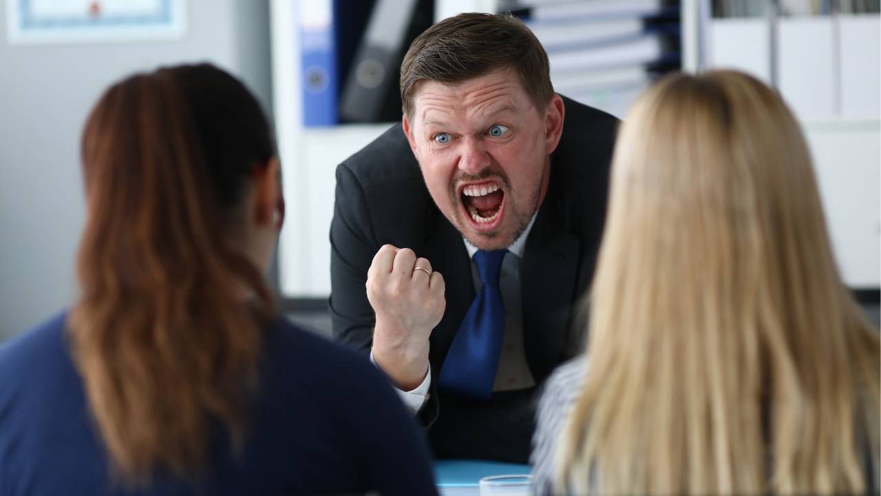Angry boss