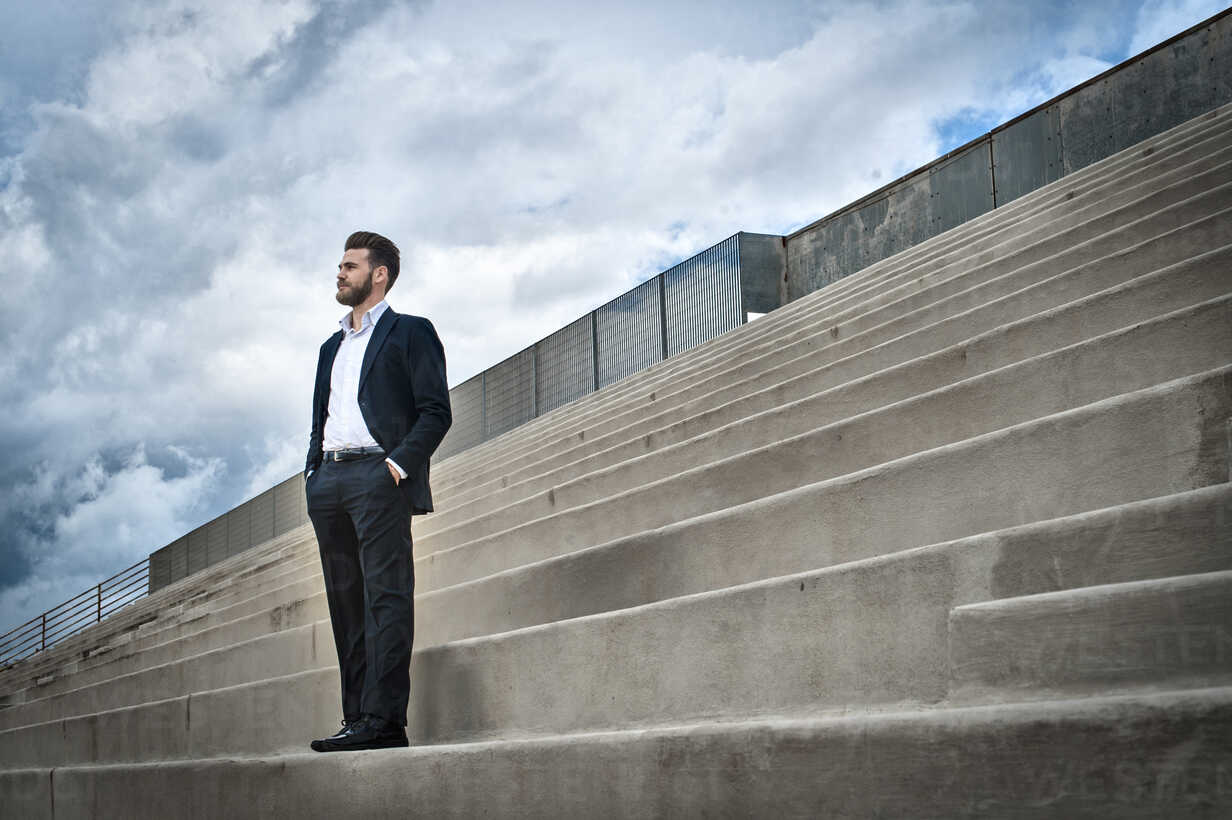 Man on steps