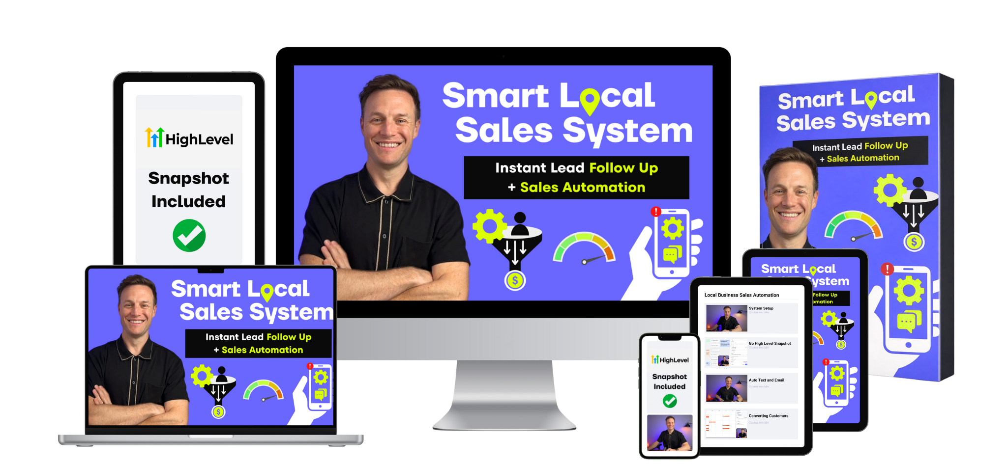 Smart Local Sales System CRM automation dashboard showing lead tracking and video ad performance