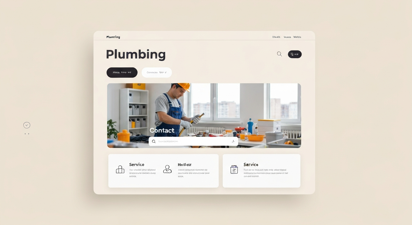 Professional trades business website example