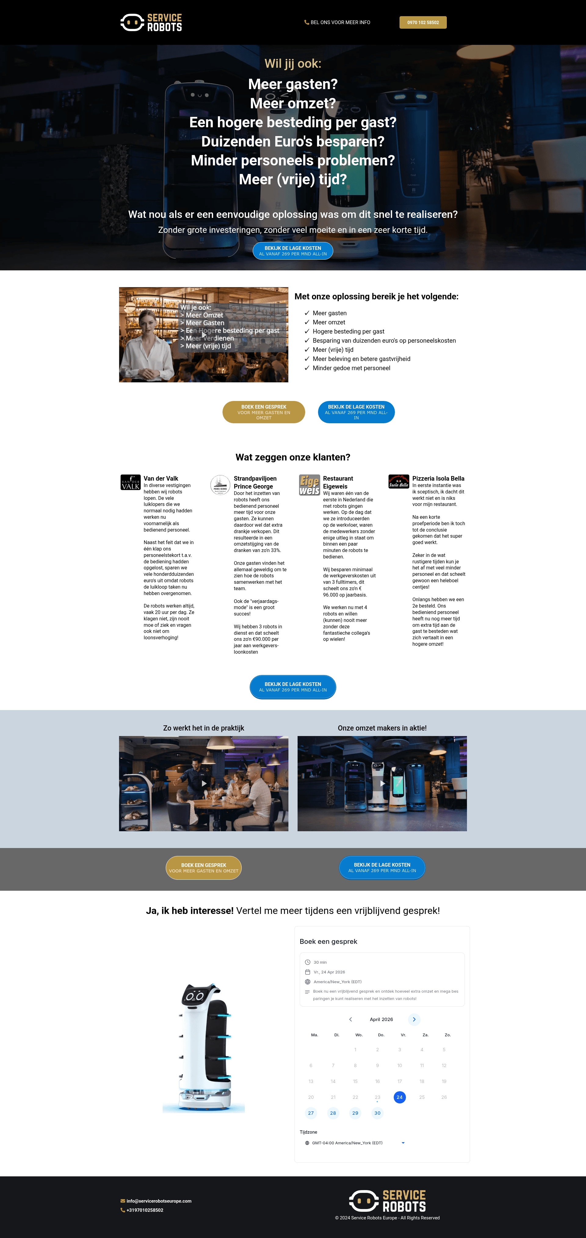 Screenshot van Service Robots Europe