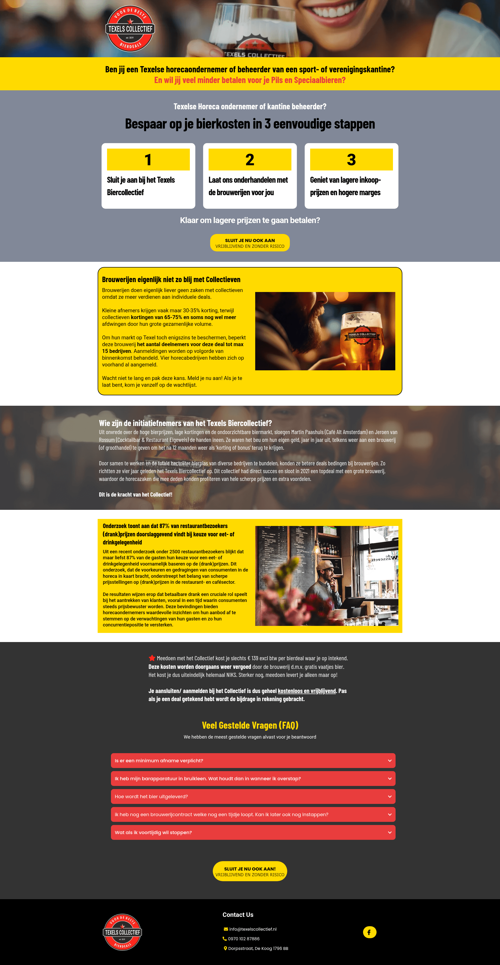 Screenshot van Texels Biercollectief