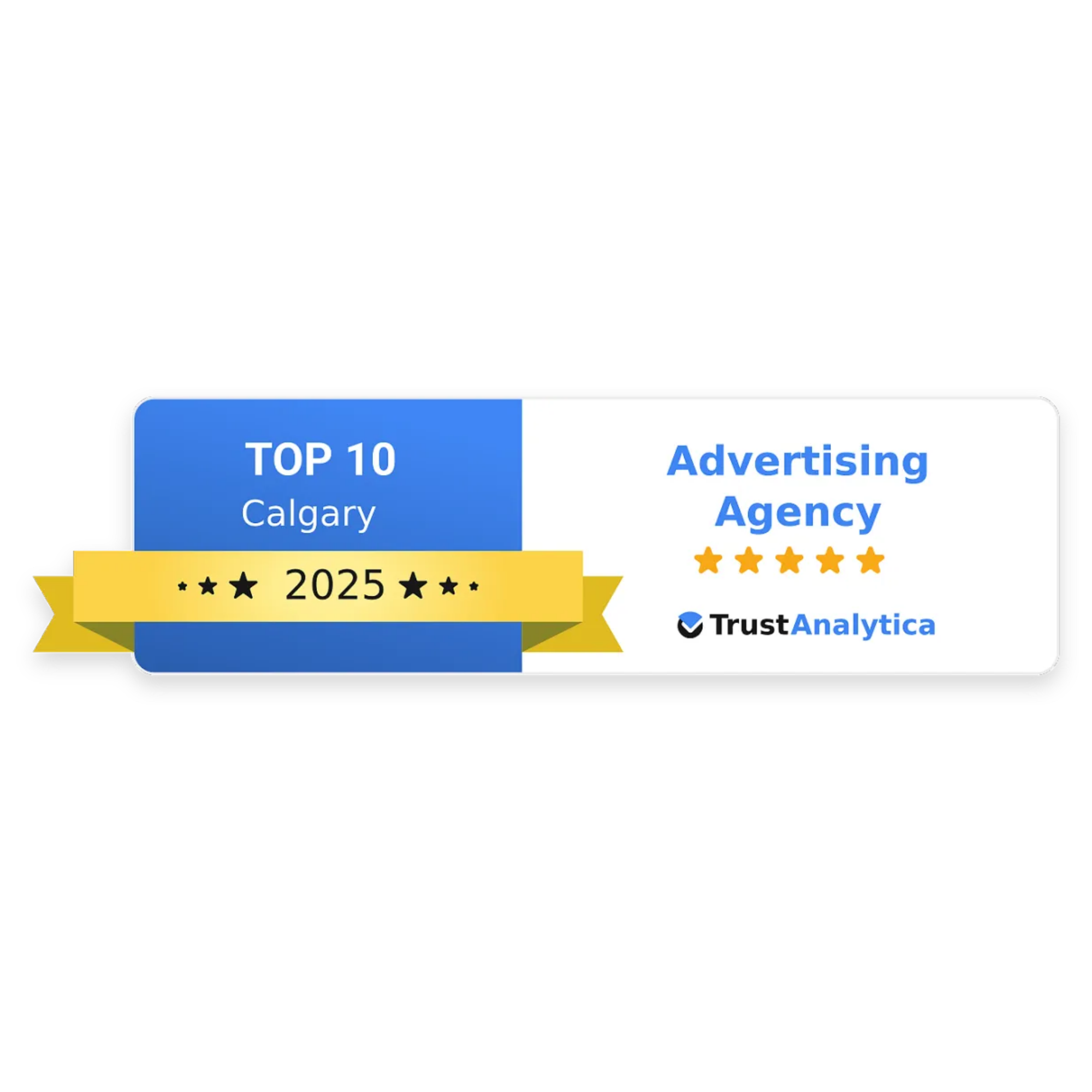 Trust Analytica — Top 10 Calgary Advertising Agency 2025 badge