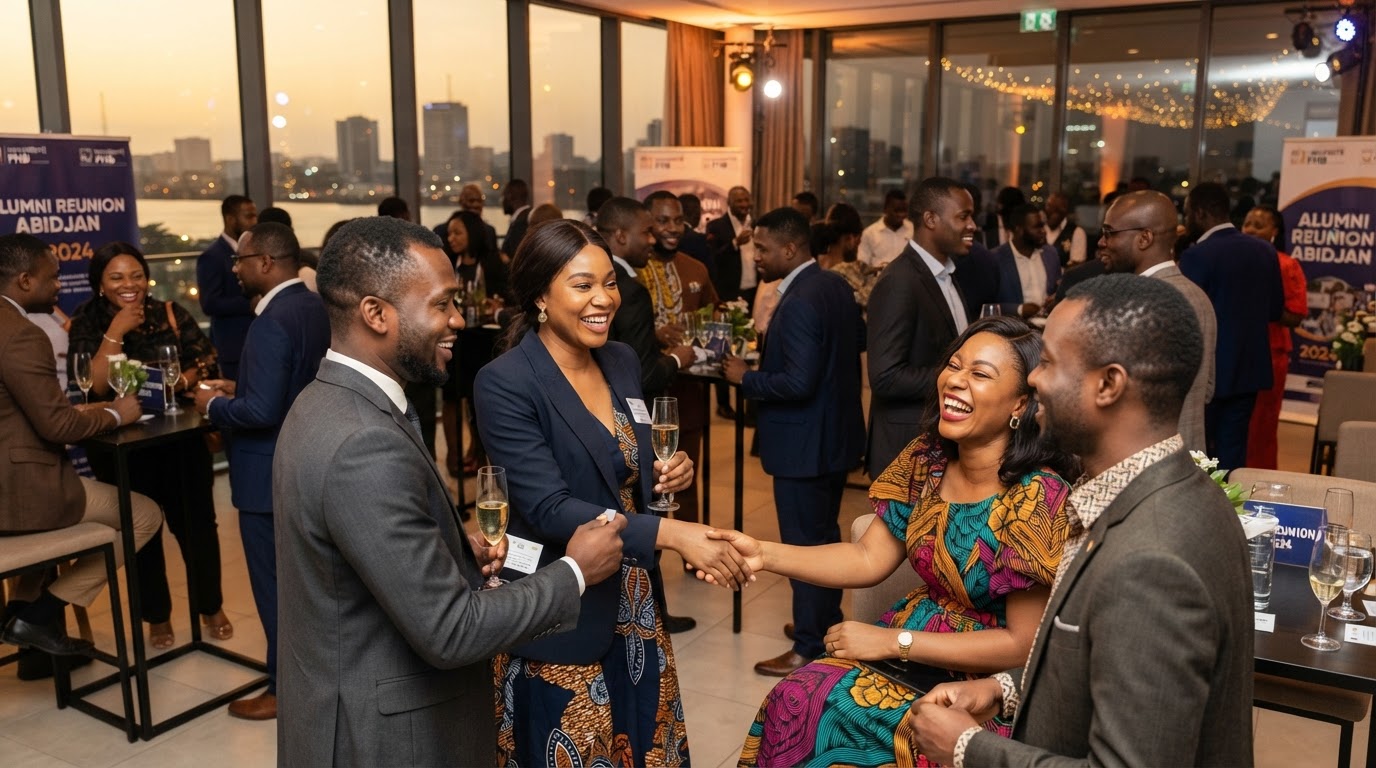 Diplômés IBM-T lors d'un événement de networking à Abidjan