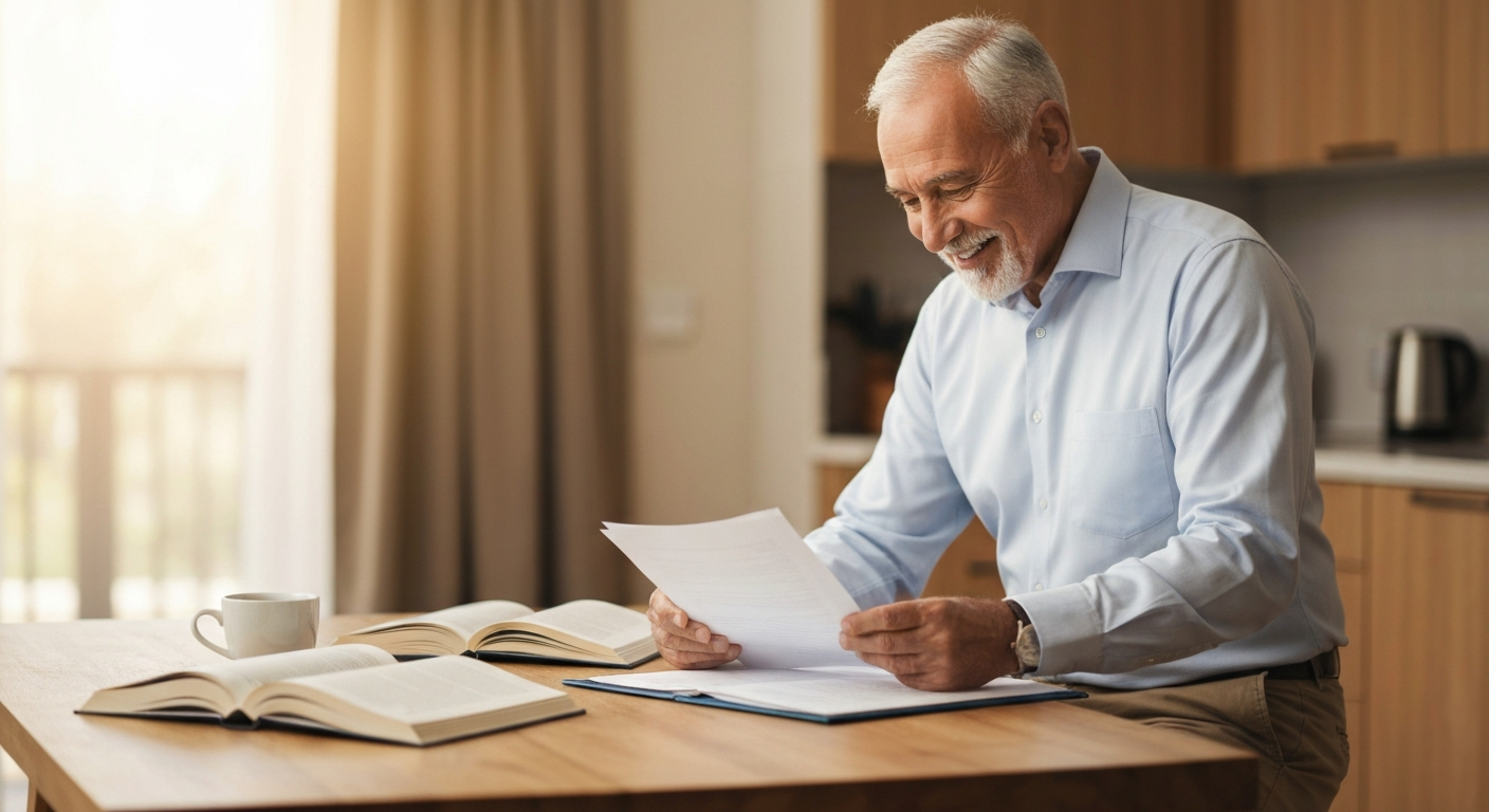 Metro Detroit Retiree Reviewing Documents