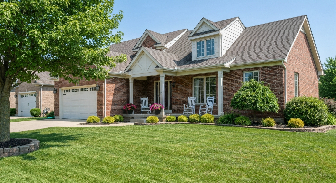 Suburban home representing home equity