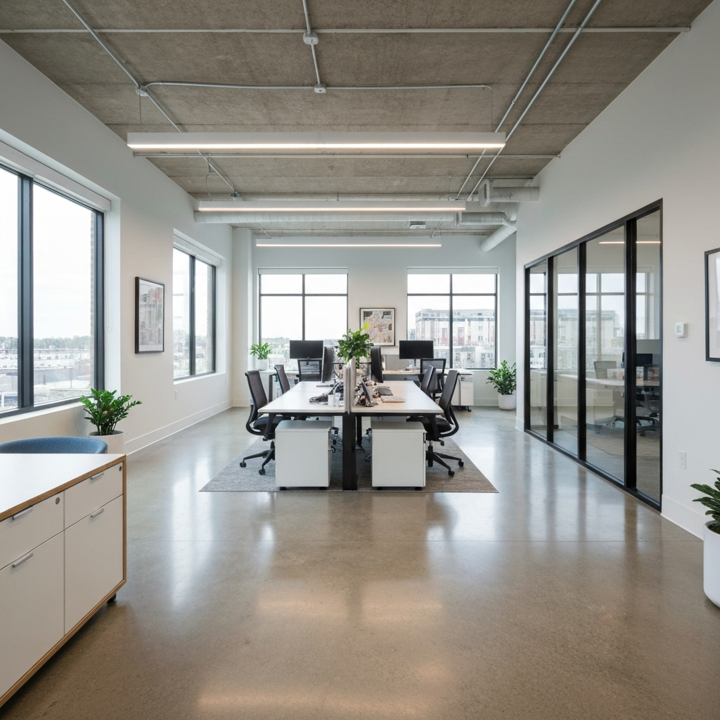 Modern office space freshly decorated
