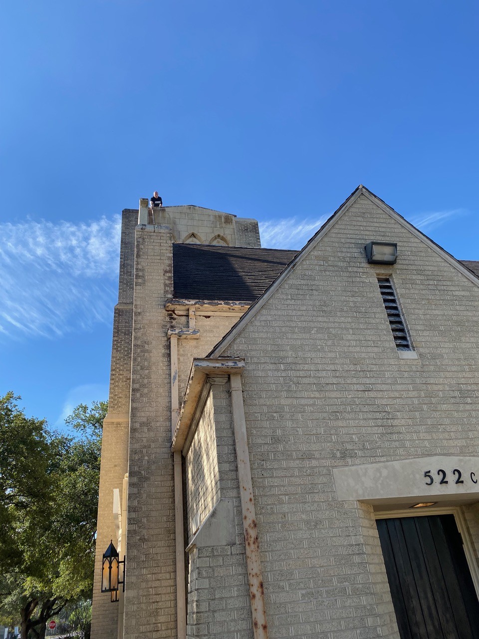 Church building exterior cleaning