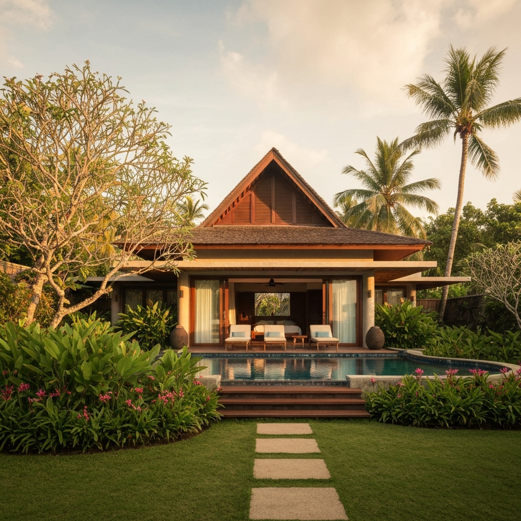 Serene wellness retreat villa