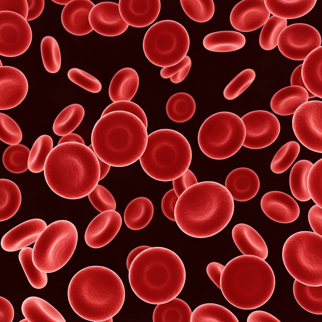 Blood after oxygenated water showing free flowing cells