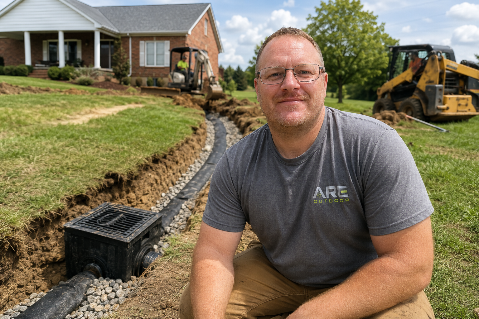 Aaron Rajchel, Operations Manager and NDS Certified Drainage Specialist at ARE Outdoor