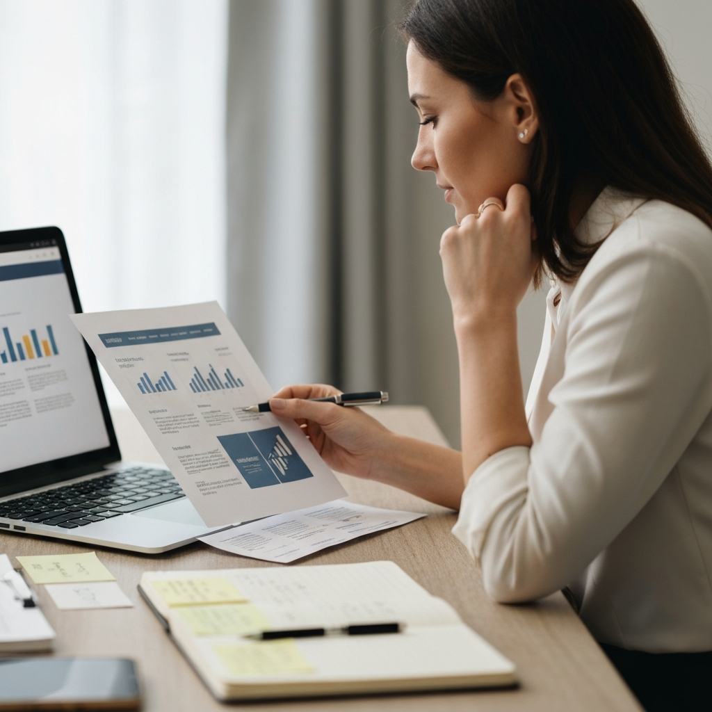 Business owner comparing options