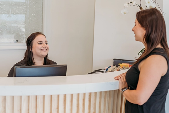 Patient checking in at front desk