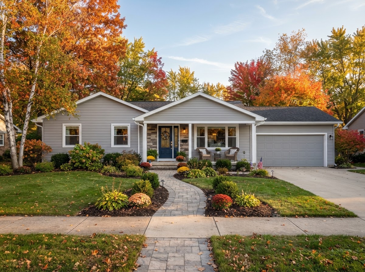 Quad Cities home with new replacement windows and fresh siding, a Mad City alternative for exterior work