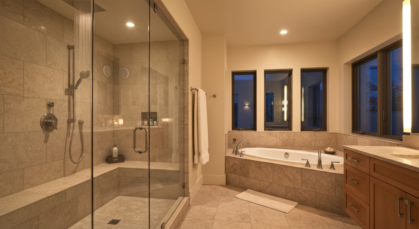 Spa-like bathroom in a Quad Cities home