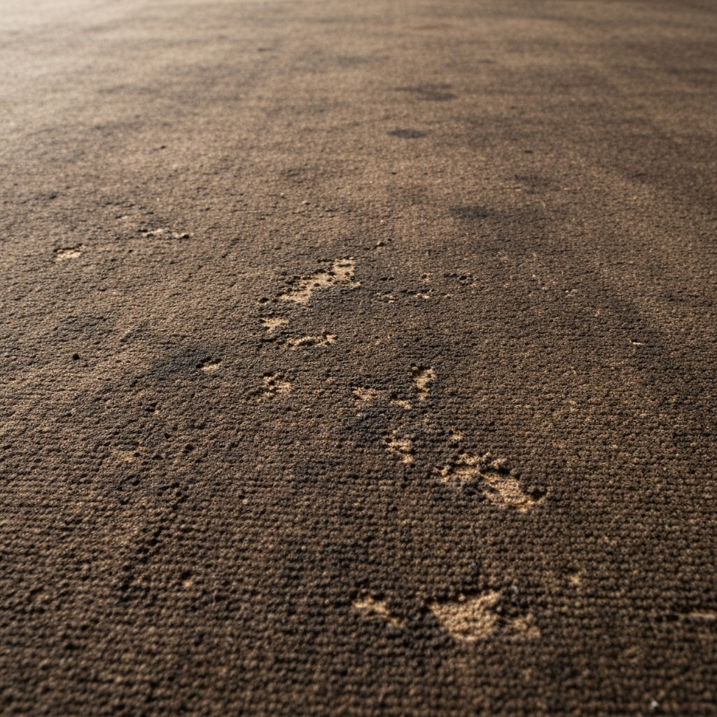 Dirty stained carpet before cleaning