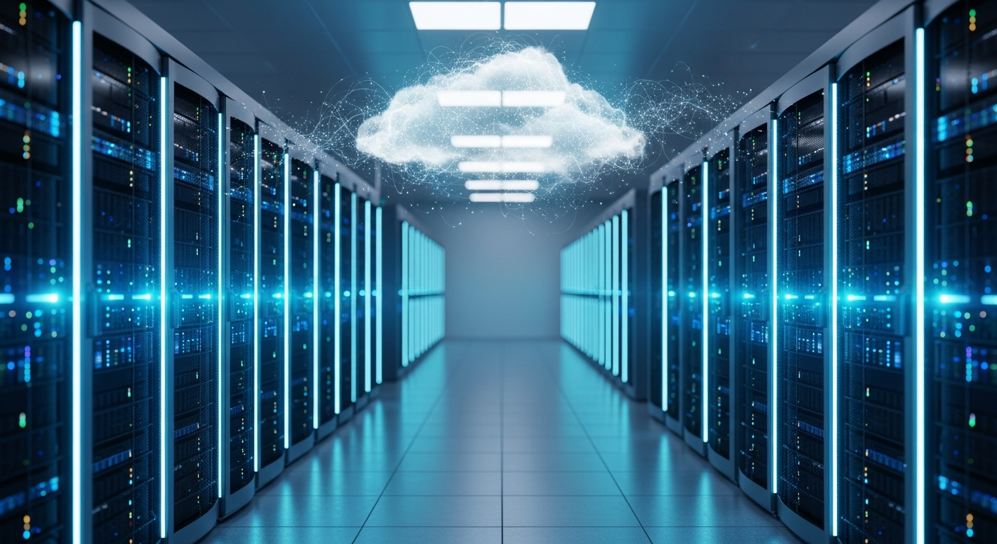 Advanced enterprise IT infrastructure with cloud computing and data centers