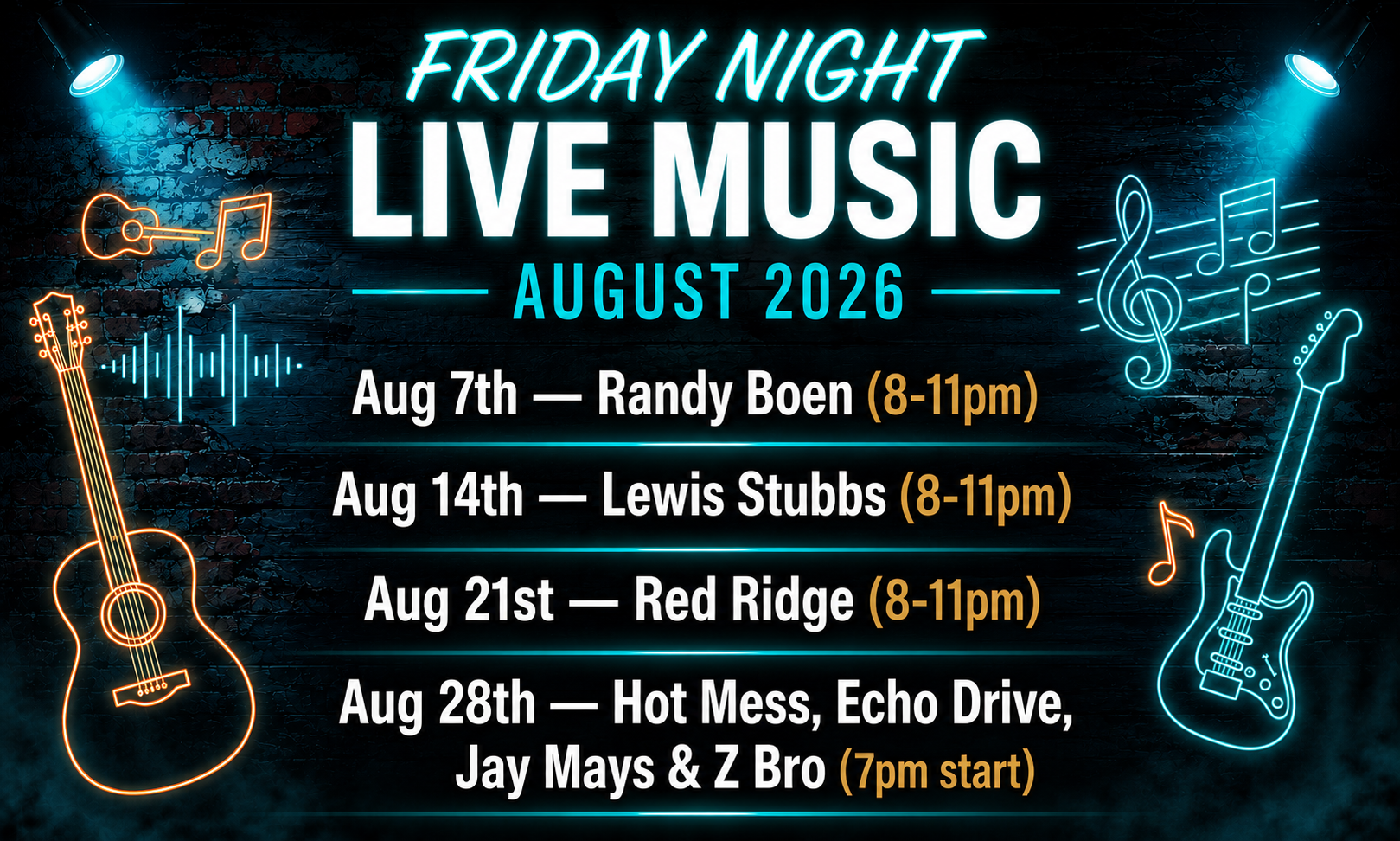 Check Back For Upcoming Shows