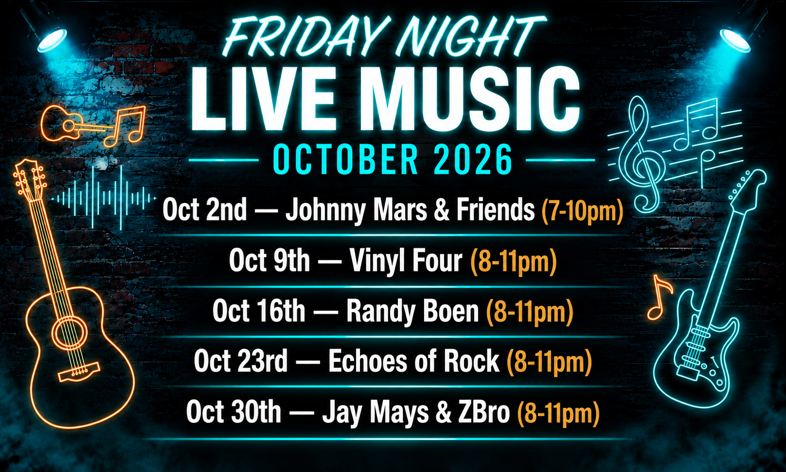 Check Back For Upcoming Shows