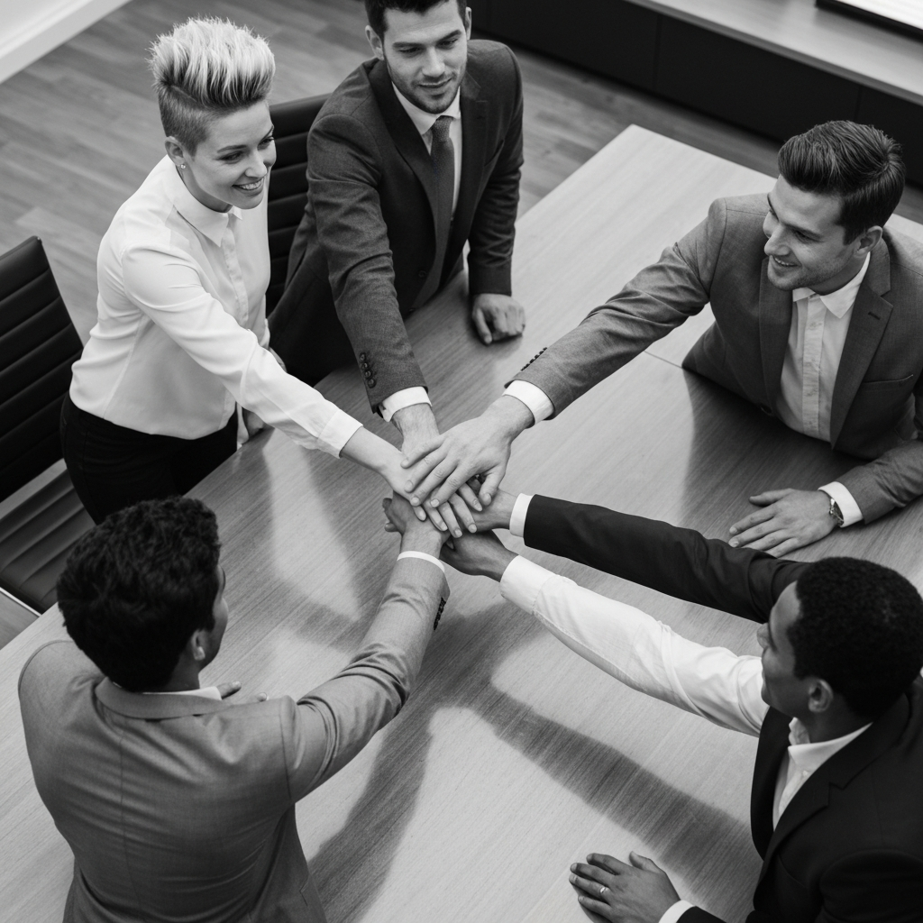 Team hands together