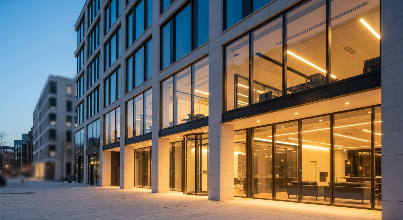 Modern high street office exterior for Apply Mortgage Protection