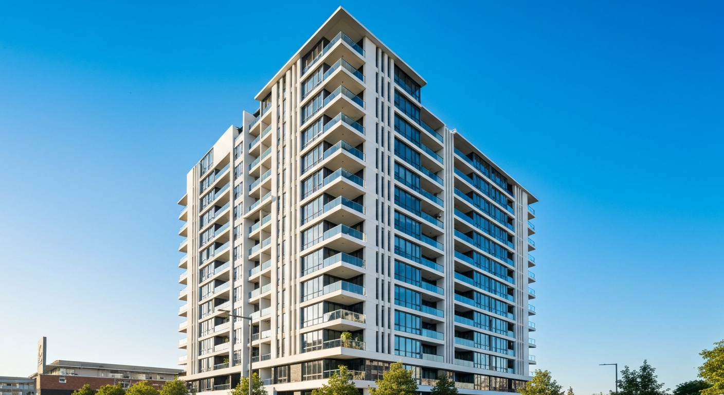 Modern apartment building