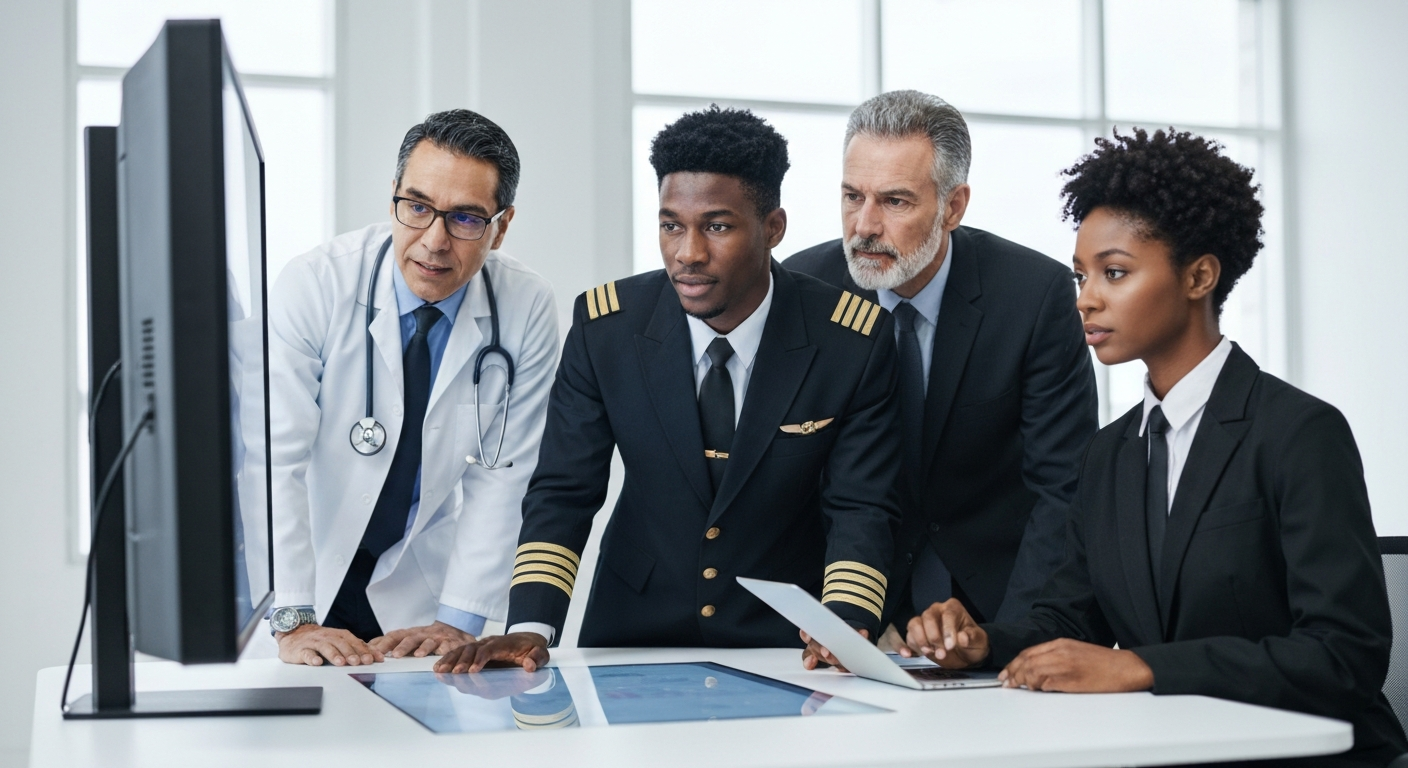 Diverse group of professionals