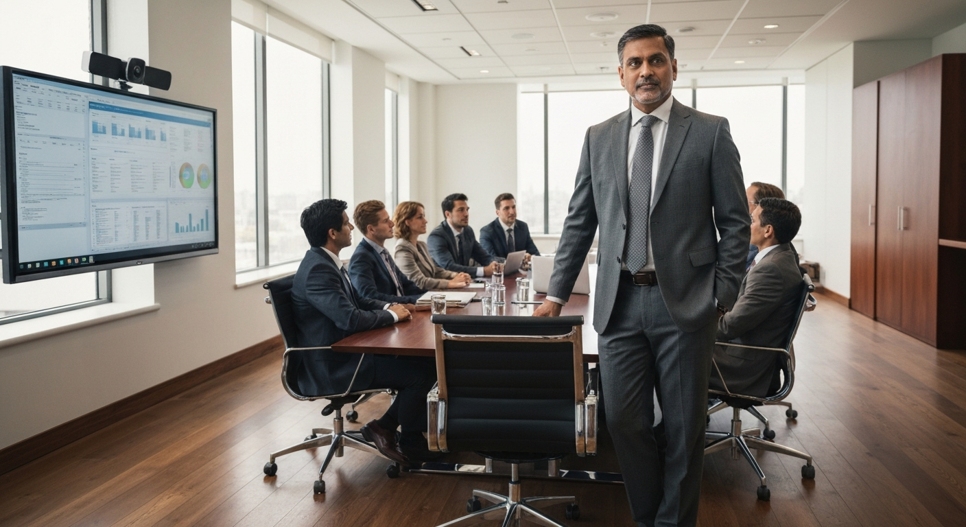 Company director in a boardroom