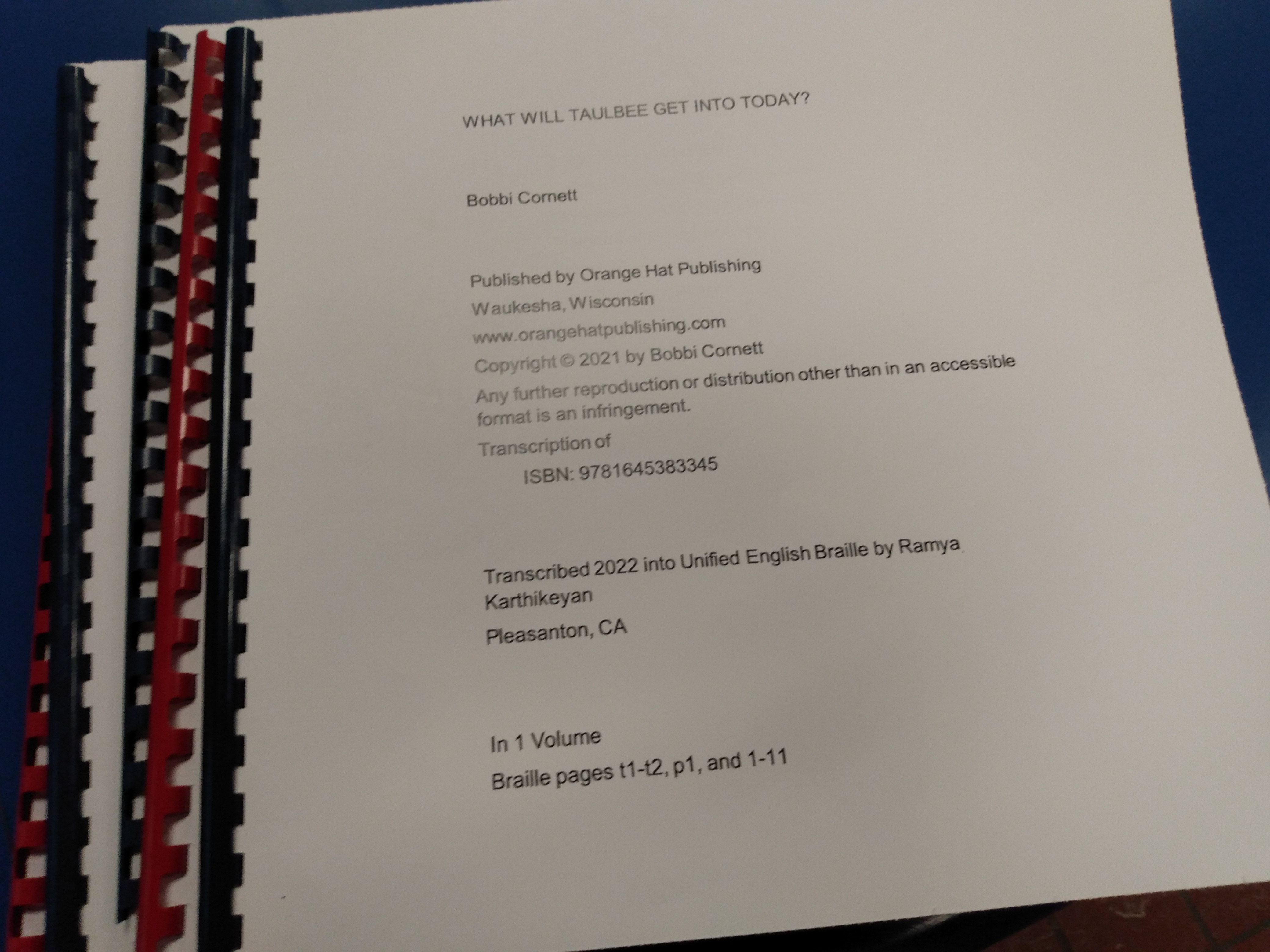 Braille Example 1