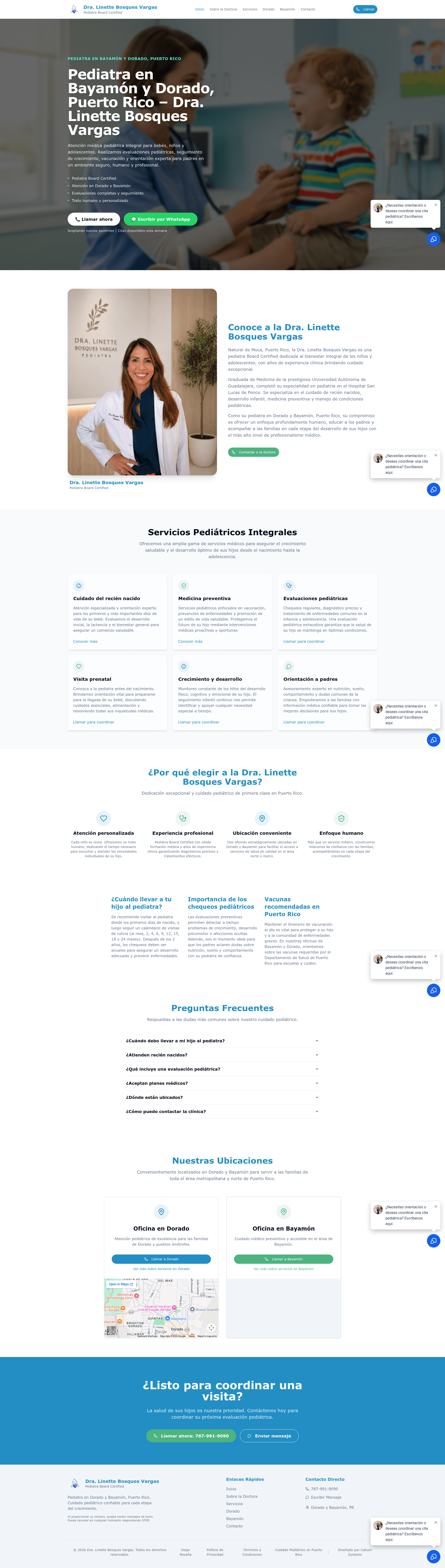 Captura del sitio web de Dra. Bosques Vargas, Clínica · Salud