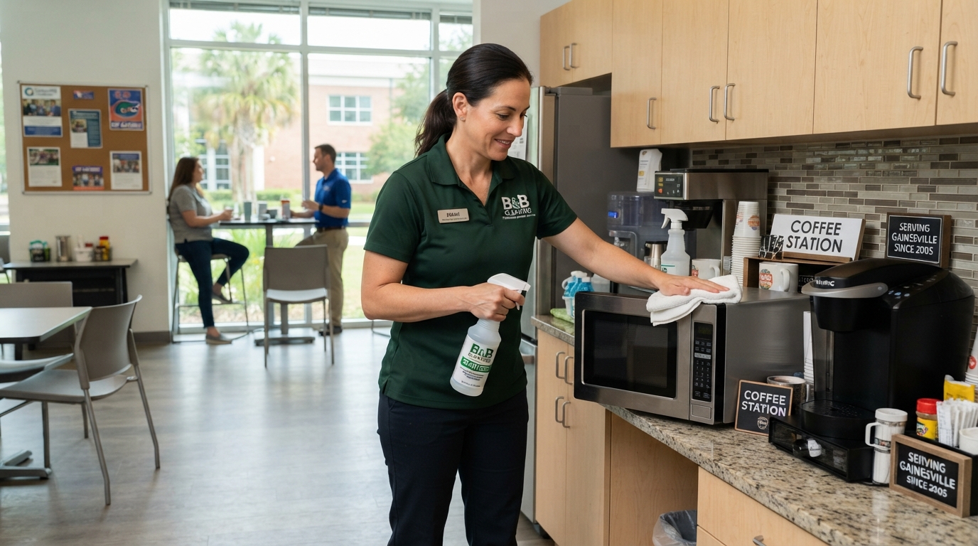 Office Breakroom Cleaning Tips to Keep Your Gainesville Workplace Healthy