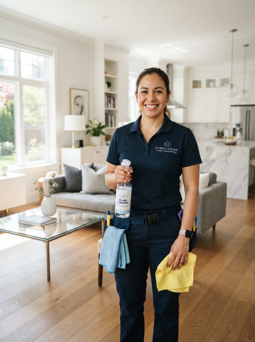 Professional B&B Cleaning specialist in a clean Gainesville home