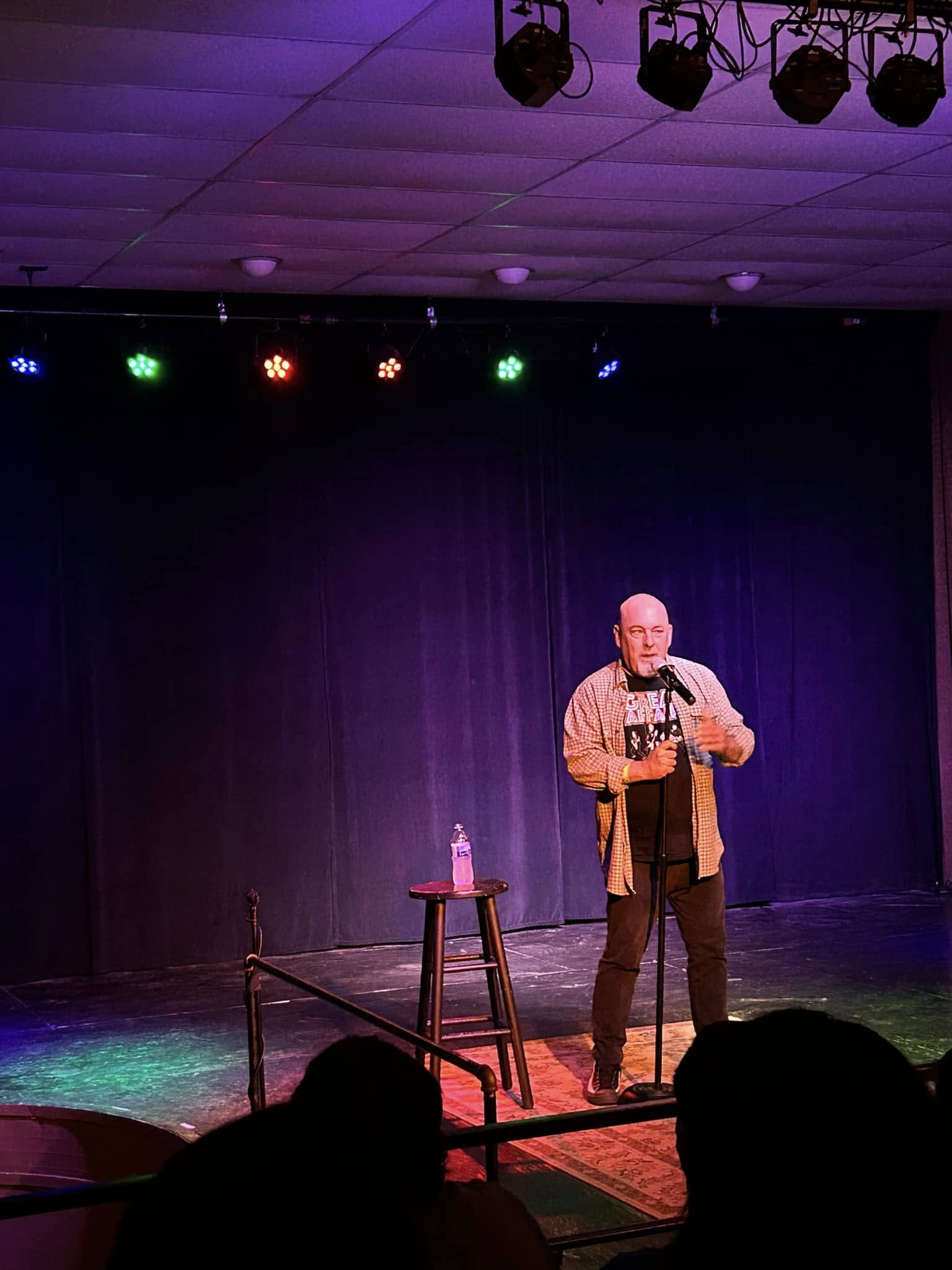 David Kirk on stage