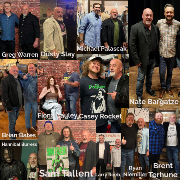 David Kirk with other comedians