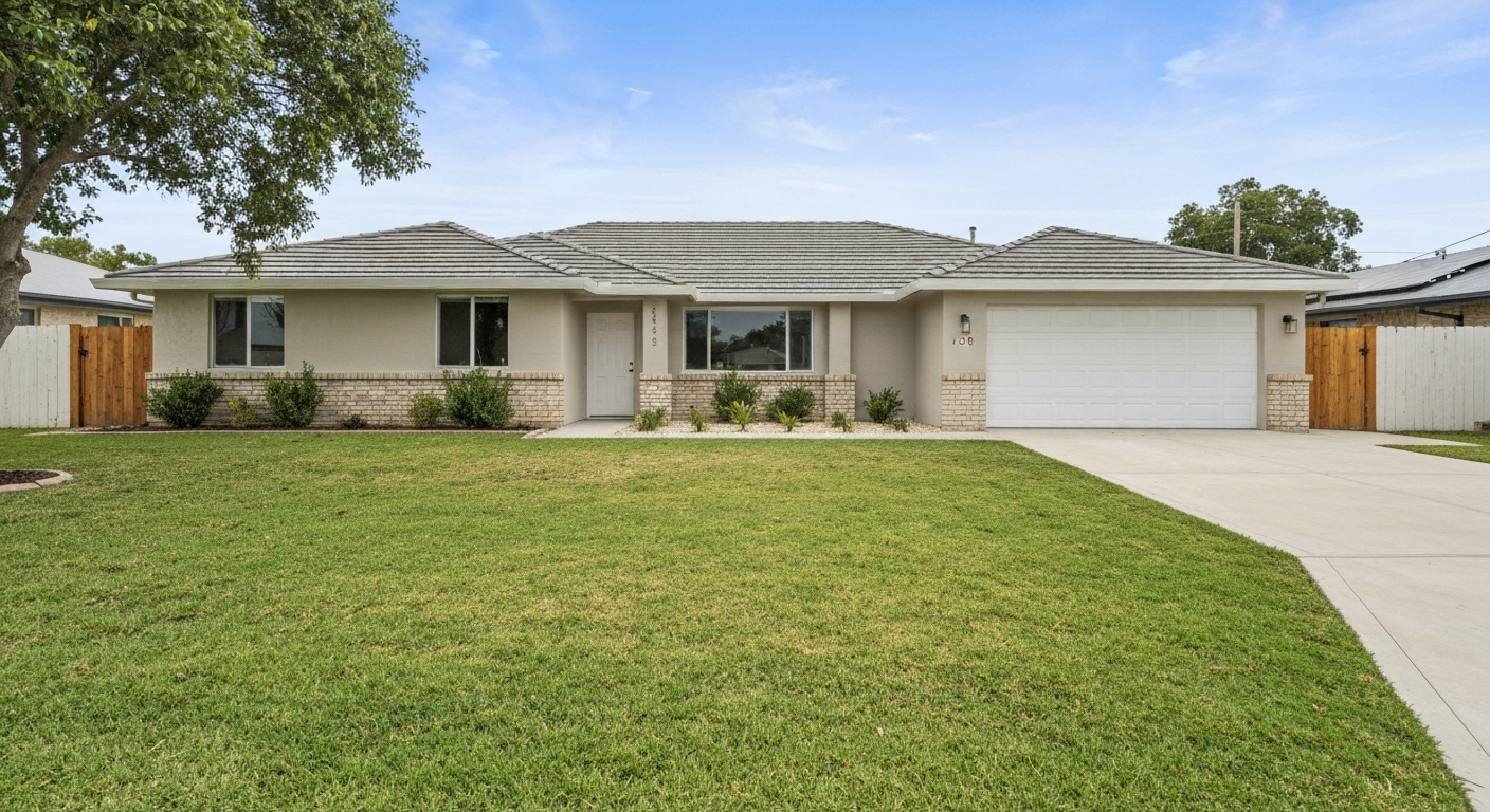 Single-family home undergoing light renovation