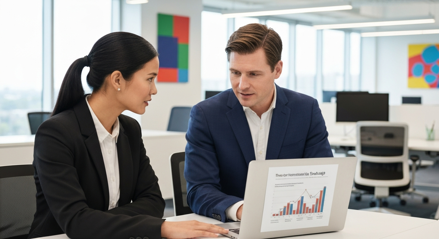 Financial professionals discussing strategies