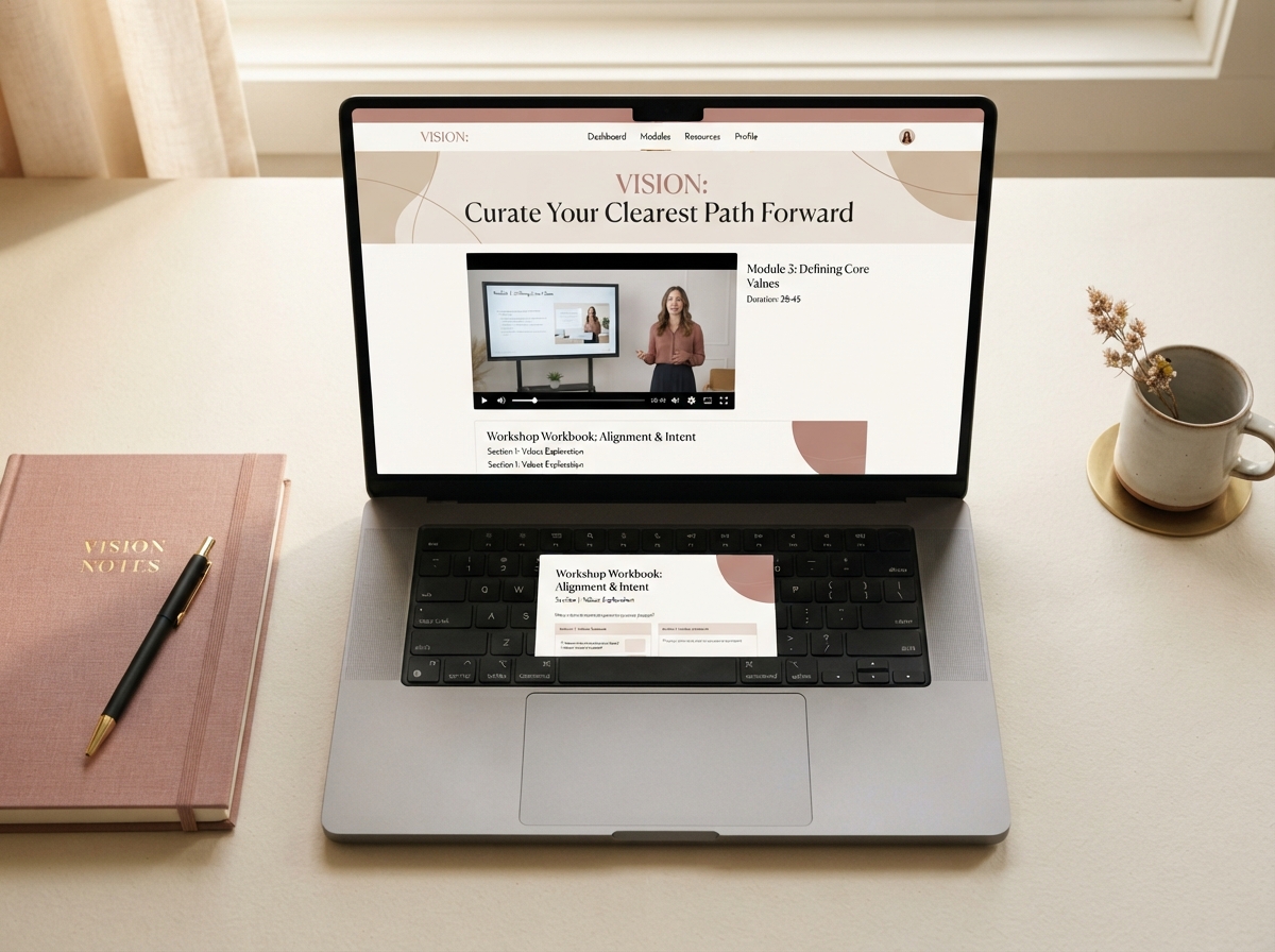 Vision Workshop displayed on a laptop