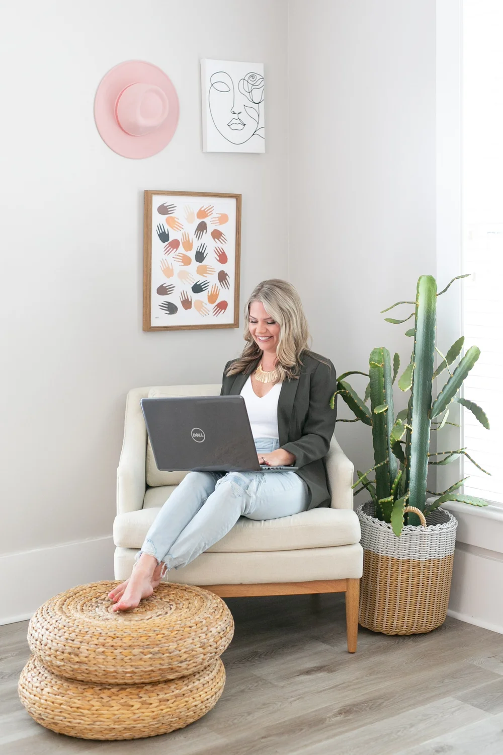 Angela with laptop
