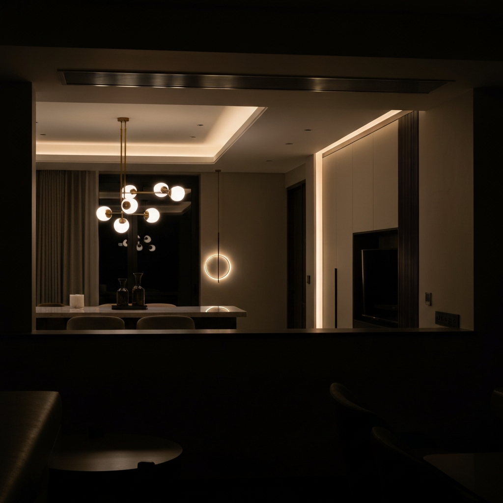 Elegant modern interior lighting design