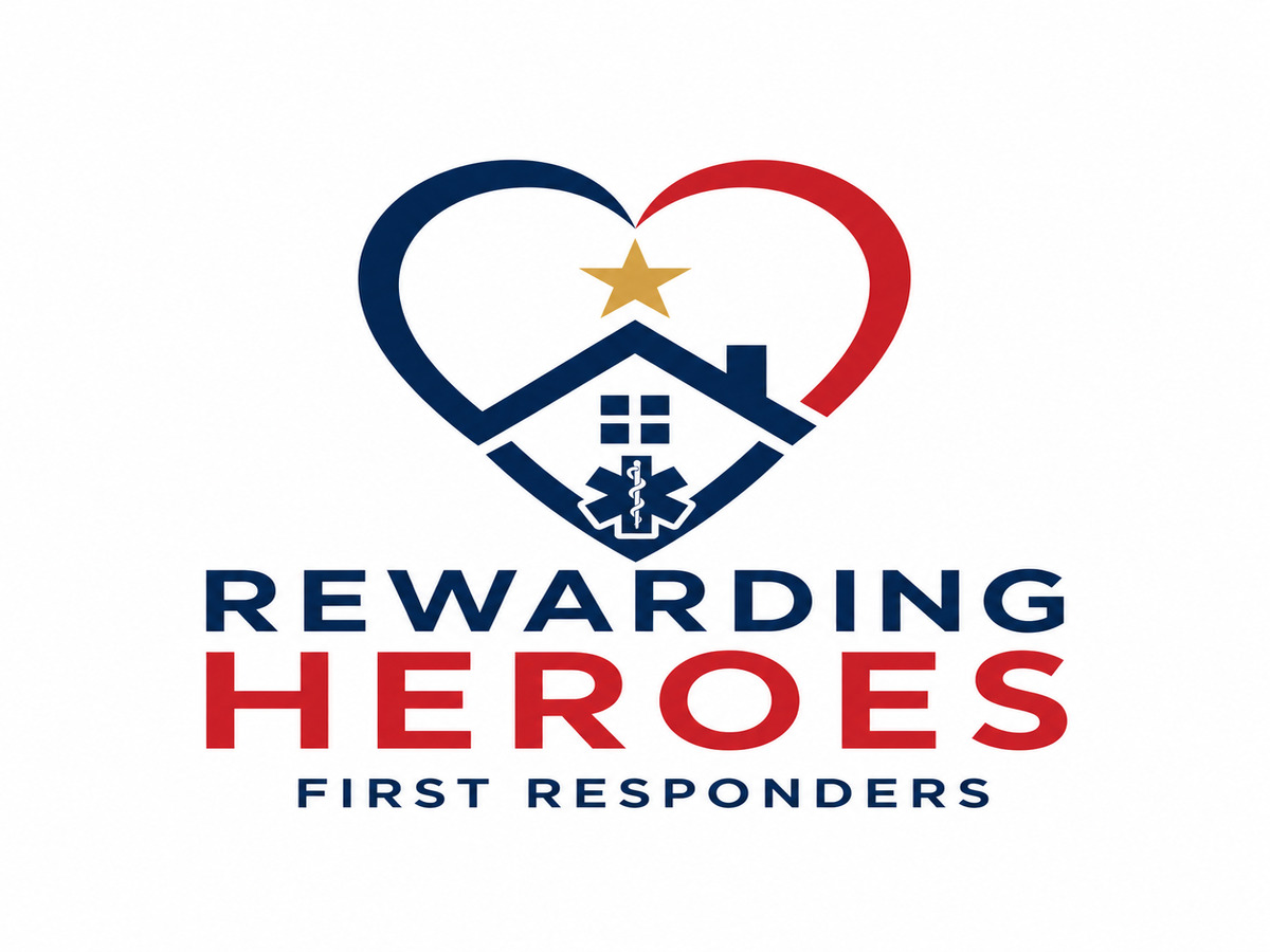 Rewarding Heroes program logo featuring a heart, house, and star, supporting first responders in Phoenix Metro real estate.