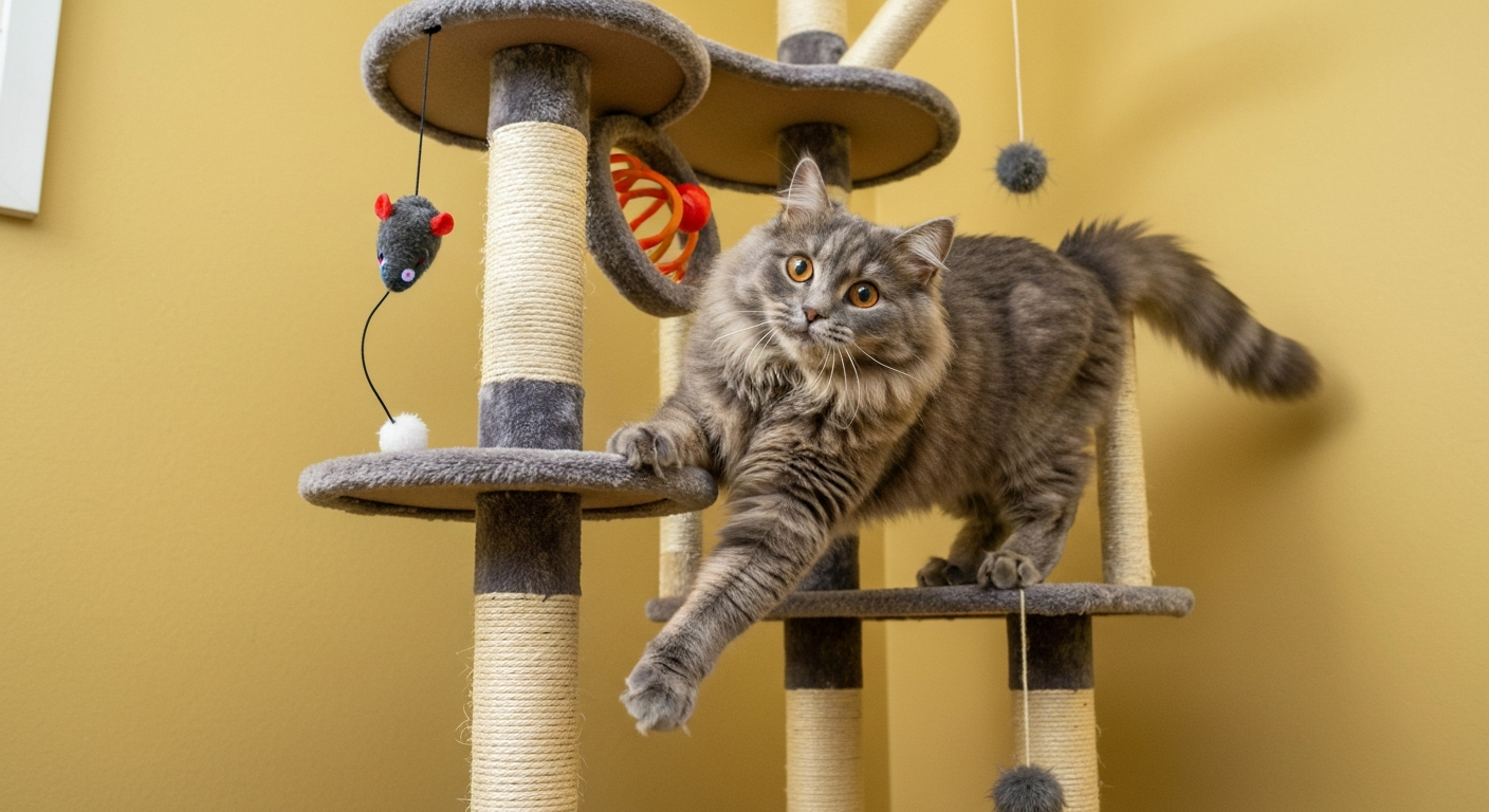 Enriquecimento ambiental para gatos de apartamento
